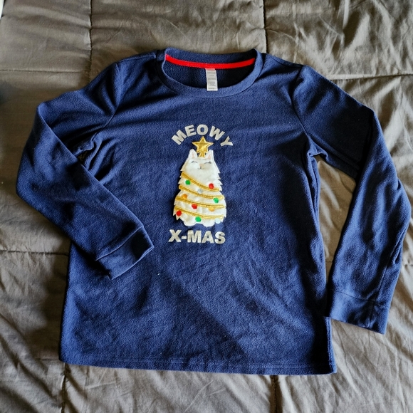 Fleece "Meowy Xmas" Sweatshirt - Picture 1 of 2